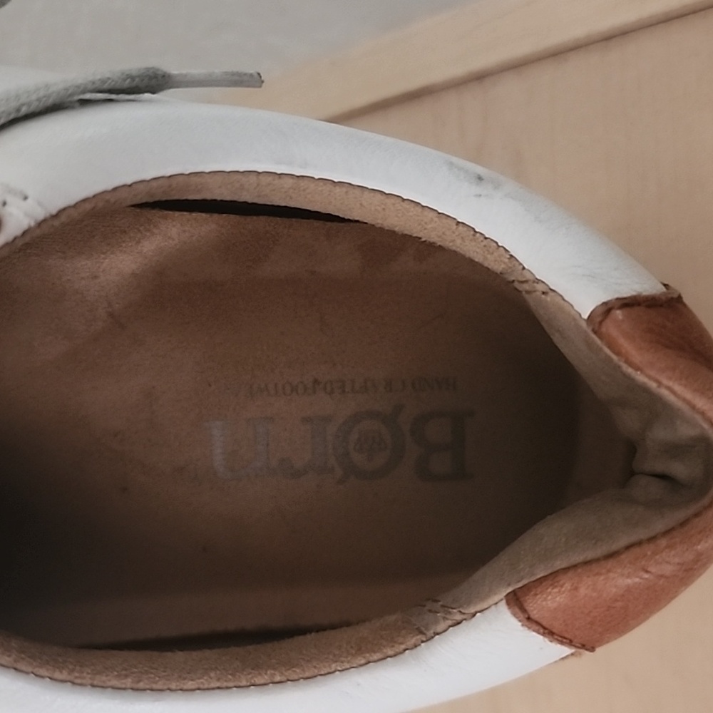 Born Jib White Leather Sneaker, Size 10 M - Picture 8 of 10